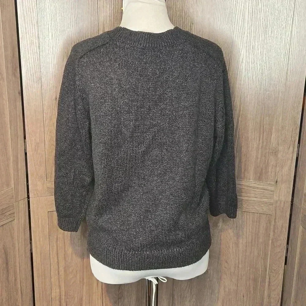 Cabi gray women cardigan sweater with pearl buttons